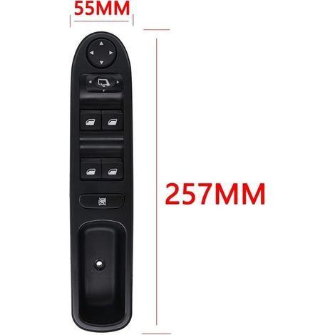 Levé Vitre Avant Gauche Drive CÔTÉ Vitre Électrique Interrupteur Principal, Interrupteur de Lève-Vitre Compatible pour Peugeot 307 307SW 307CC-- (1/4)