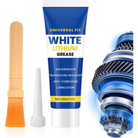 Graisse Au Lithium Blanche - Crème Lubrifiante Étanche Pour  Engrenages,Graisse Pour Charnières De Porte De Garage,Pour Mécanique Amateur Maison Régulateur Fenêtre Chasse Propriétaire Vo (1/5)
