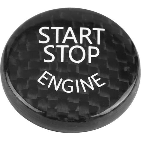 Copertura del pulsante di avviamento/arresto del motore, realizzata in fibra di carbonio, resistente all'usura e ai graffi, dal design elegante, per BMW Serie 3 F30 F31. (1/5)