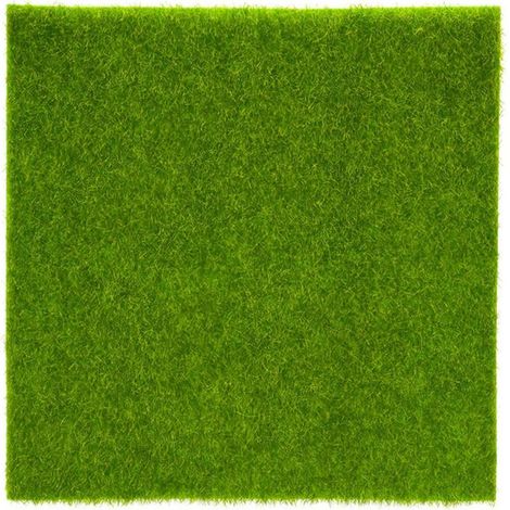 GDHZS- Tapis d'Herbe Artificielle, Tapis de Gazon Synthétique de Patio de Paysage de Pelouse Faux Tapis d'Herbe pour le Jardin Extérieur Intérieur(300x300mm) (1/5)