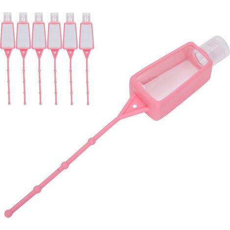 leere 30-ml-Reiseflaschen mit auslaufsicheren Verschlüssen, tragbares Behälterset für Shampoo und Duschgel (rosa rechteckige Box) (1/5)