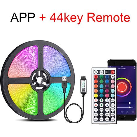 20 m Guirlande LED RGB extérieur, télécommande 44 touches, décoration chambre et salon, fête, TV, ambiance lumineuse (1/5)