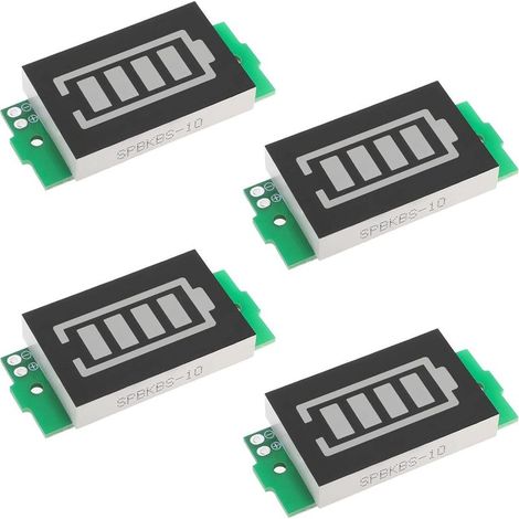 4 Pièces Module Indicateur de Capacité de Batterie 3-34V Module Indicateur de Charge de Batterie 5mA Compatible avec 1S 2S 3S 4S 5S 6S 7S 8S (1/5)