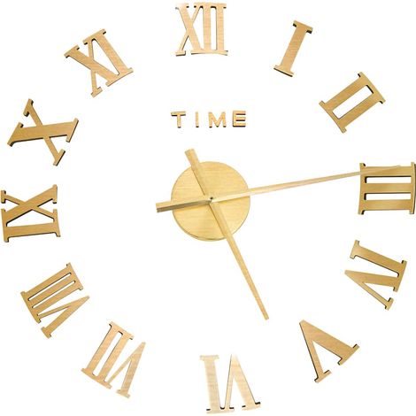 vidaXL Orologio da Parete 3D Design Moderno Oro 100 cm XXL