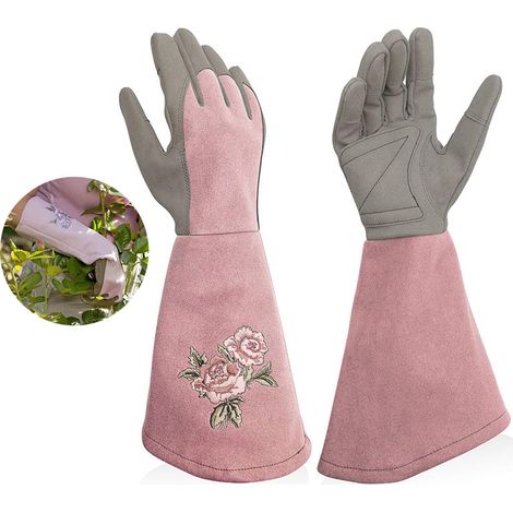 paire de gants de jardin pour femmes résistants à la perforation, avec protection de l'avant-bras, résistants aux perforations et aux coupures. (1/3)