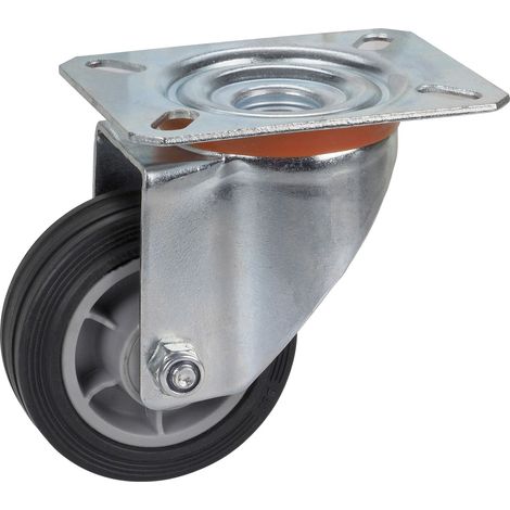 DÖRNER + HELMER Lenkrolle TPE PP-Felge 80 mm 50 kg (1/2)