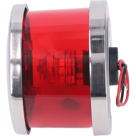 Feu de navigation LED pour bateau, 12 à 24 V, en acier inoxydable résistant à l'usure et étanche, rouge. (1/5)