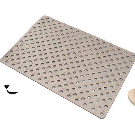 Tapis de bain, design antidérapant, drainage rapide, Kaki-a, 36x72cm (1/2)