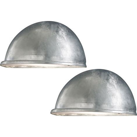 2er Set Außenleuchte Downlight TORINO galvanisiert, 28x13,5 cm, Hausbeleuchtung (1/5)