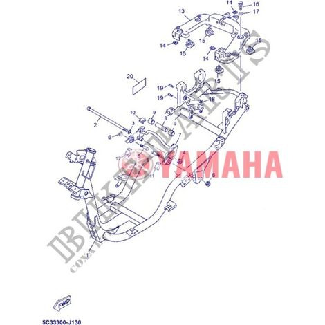 Yamaha 90891-20223 Kit zur Unterstützung des Motors YN50F