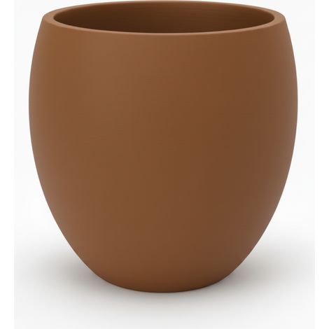 Grand pot de fleurs marron moderne pour plantes d'intérieur et de bureau