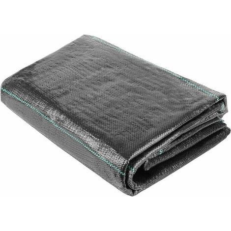 Paillage pour plante Toile De Paillage, Toile Anti-Mauvaises Herbes En Polypropylène 1m X 5m, Geotextile Anti Repousse 75g/M², Tissées Anti-Uv, Perméable Résistant À La Déchirure(Lot De 2), (1/5)