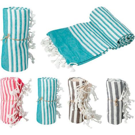 H&S toalla hammam 180x140 cm surtida , Toalla Hammam 180 x 140 cm surtida, una toalla de gran formato inspirada en el estilo tradicional turco, ideal para playa, baño o spa por su