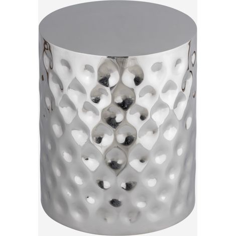 Tavolino da salotto in acciaio smaltato cromato, 41cm (1/5)