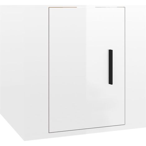 Mobile TV multimediale scaffale per televisione televisione buffet sala da pranzo soggiorno camera da letto a parete lucido 40 x 34,5 x 40 cm bianco 020028088