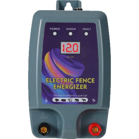 Électrificateur Clôture 12V Pro 10KM, Bétail Grands Animaux Élevage Ferme, Contrôle Sécurité Parcs Pâturage, Résistance (1/5)