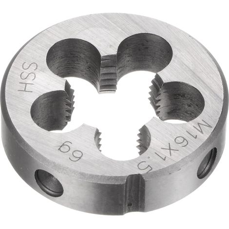 Rundgewindeschneider, metrisches Gewinde M16 x 1,5 (rechtsgängig), Gewindereparaturwerkzeug aus Hochgeschwindigkeitsstahl (HSS). (1/5)