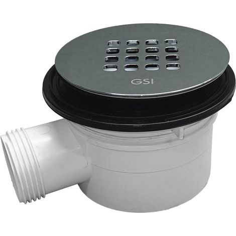 Bonde de receveur de douche, dia. 90 mm, DN40, bas, couvercle mat agave