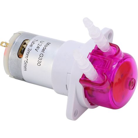 Pompe péristaltique pour liquides 24 V CC, petite pompe doseuse haute efficacité pour analyses biochimiques expérimentales, 3 x 5 mm / 0,12 x 0,20 po, débit 100 ml/min (1/5)