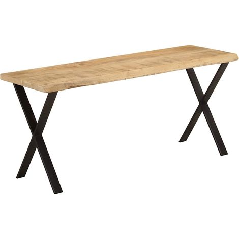 Bank Baumkante 105 cm Massivholz Mango