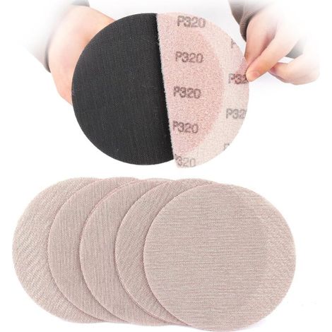 Tappetini abrasivi in tela da 150 mm, 30 pezzi, grana 320, per levigatrici per cartongesso