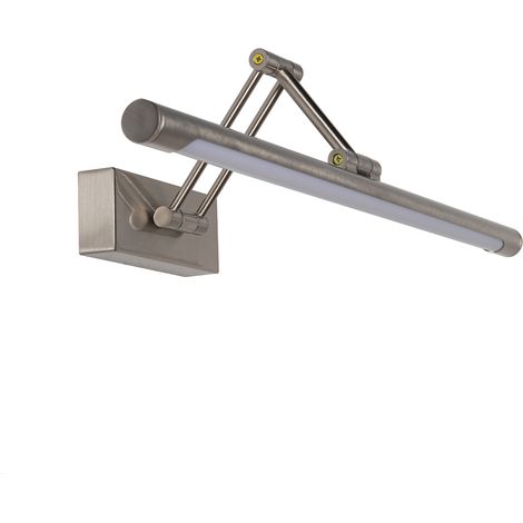 Applique tableau LED orientable moderne aluminium nickel 60cm 12W IP20