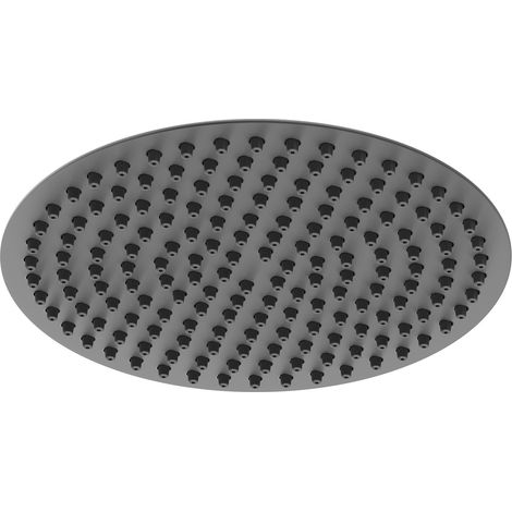 Colore Round Matt Black 300mm Thin Fixed Shower Head (1/5)