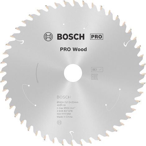 Lame de scie circulaire sans fil PRO Wood, 160 x 1,5 x 20 mm, T48 (1/10)
