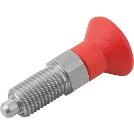 KIPP Arretierbolzen GR.0 D1=M08X1 D=4 Form A Rastnut Kontermutter (1/3)