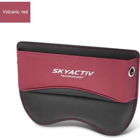 Poches de rangement en cuir rouge pour l'espace entre les sièges auto Mazda 3 BK 6 GG GH GJ CX3 CX5 CX30 CX7 CX8 CX9 MX5 RX8 Skyactive (1/5)