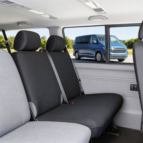 Passform Sitzbezug aus Stoff kompatibel mit VW T6, Doppelbank hinten (1/5)
