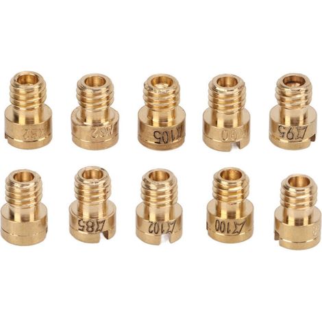 Eosnow Lot de 10 gicleurs principaux de carburateur en métal 82-105 pour scooter GY6 50cc 139QMB