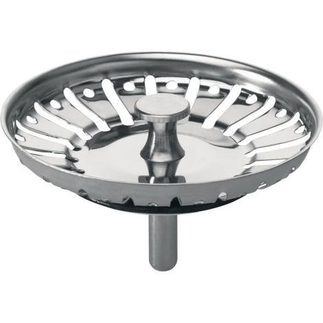 Grille pour bonde d'évier de cuisine universelle D90 en inox, Wirquin 30718177, gris