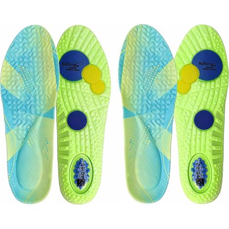 2Paires Semelles Chaussures Confort Semelles Sport Amortissantes Avec Points de Soutien Semelle Travail Homme Pour Station Debout Prolongée Semelle Sport Pour Usage Antibactérien et anti-odeurs (1/5)