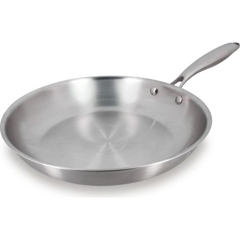 Poêle 28cm en acier inoxydable, TRINOX (1/5)