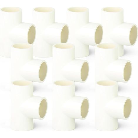 10 pièces Raccord de tuyau PVC T PVC 3/4" de qualité mobilier Raccords de douille de tuyau, Pour maison ou industrieGO-419