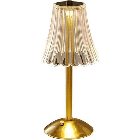 Lampe de Table Sans Fil LED, Lampe de Chevet LED Tactile Dimmable, 3 Couleurs Lampe Cristal avec USB Ports de Charge USB-A+C, Lampe de Table pour Chambre Salon Restaurant Hôtel [Classe é (1/5)