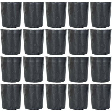 100Pcs Pots de Pépinière en Plastique Pot de Départ Dégradable Jardin Fleur Nutrition Pot Outil de Jardin pour Plantes Succulentes Boutures Semis cinq tailles (1/4)