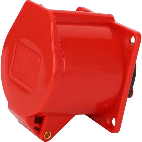Prise industrielle 32A triphasée IP44 380V-415V étanche antidéfaut pour usage professionnel (1/5)
