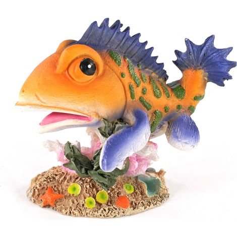 Orbit Aquarien-Deko Fisch orange mit grünen Punkten