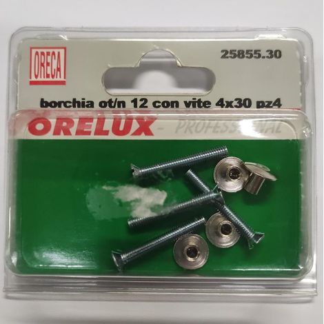 ORECA - 4 BORCHIE IN OTTONE CON VITE 4x30MM
