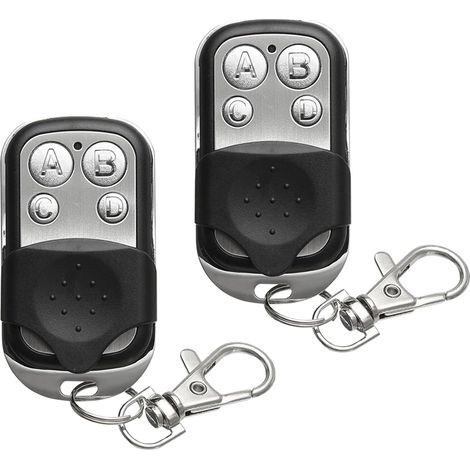 Télécommande Portail Universelle, 2 Pièces Telecommande Garage Universelle Porte 433Mhz, Bip Portail Coulissant Pour Porte De Garage Et Voiture Compatible 433Mhz Rolling Code à 4 Boutons (1/5)