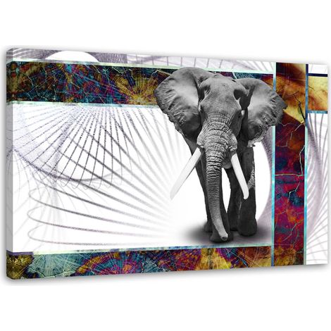 Tableau sur toile Animaux éléphants 60x40 (1/5)
