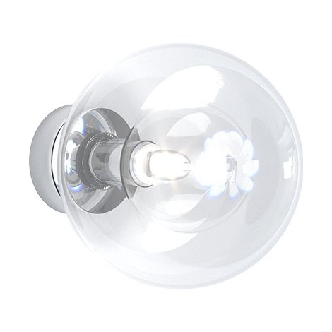 Applique Contemporaneo Willow Metallo Cromo Vetro Trasparente 1 Luce G9 (1/4)