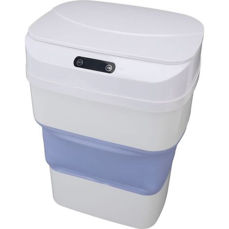 poubelle-Poubelle Intelligente avec Douche Infrarouge et Design Pliable Capacité 17.5L pour la Cuisine (1/4)