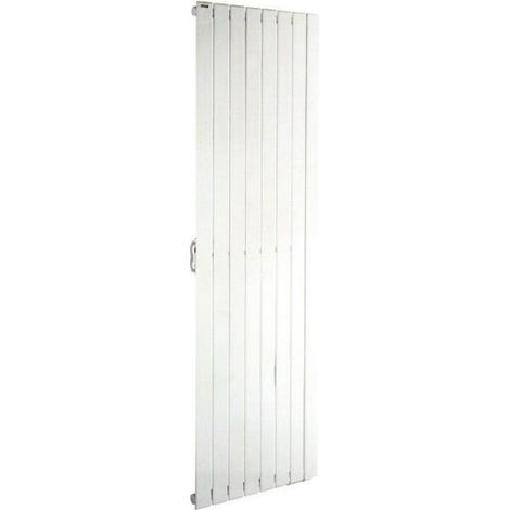 Acova – Radiateur à inertie fluide 1500W vertical – Acier blanc – Système de fixation breveté – Tiroir de rangement télécommande (1/7)