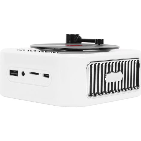 Enceinte Bluetooth style platine vinyle, look rétro et mignon, son immersif, compatible avec les cartes mémoire jusqu'à 32 Go et batterie 800 mAh. (1/5)