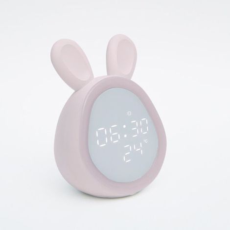 MINKUROW Kinderwecker mit Licht, kein Ticken, still, schöner Kinderwecker, Pink (1/5)