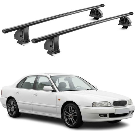 OMAC Stahl Dachträger Querträger Rover 600 1993-1999 – TÜV / DIN 75302:2019 – Abschließbar – Max. 75 kg – 2 Stangen – Schwarz (1/5)