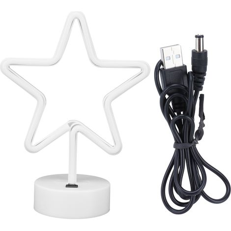 Enseigne LED Étoile à Cinq Branches, Décoration Lumineuse pour Chambre ou Fête d'Anniversaire, Lumière Chaude (1/5)